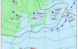 実況天気図19101609