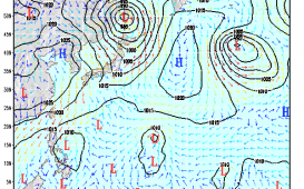 予想気圧配置14日午前9時