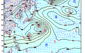 2021.8.1(日)12時の予想天気図