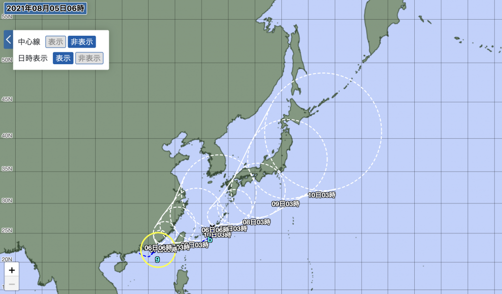 気象庁台風経路図