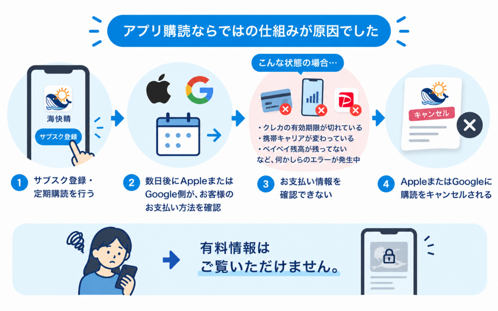 海快晴サブスク決済エラーの仕組み